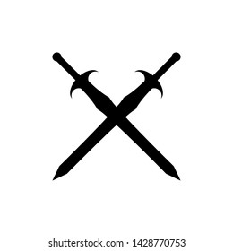 Sword Icon Vector Logo Illustration Template - Vector