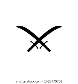 Sword Icon Vector Logo Illustration Template - Vector