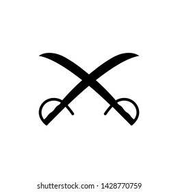 Sword Icon Vector Logo Illustration Template - Vector