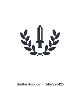 sword icon vector logo template