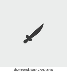 sword icon. sword vector on gray background