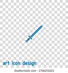 Sword icon vector on isolated background