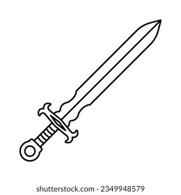 Vector de icono de espada en estilo de moda para diseño e impresión