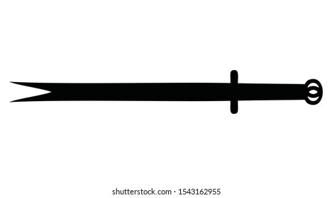 sword icon vector on white background. warrior symbol and sign