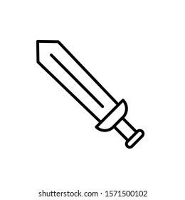 sword icon vector outline style design
