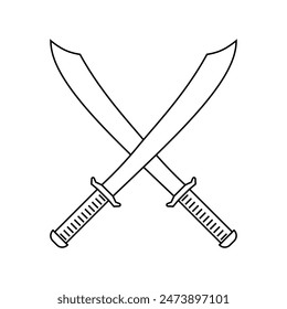 Schwert-Icon-Vektorgrafik. Säbel-Illustrationszeichen. Waffensymbol. Stahllogo.