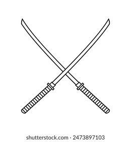 Icono de espada Vector. símbolo de ilustración de sable. símbolo de arma. logo de acero.
