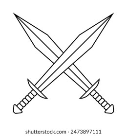 Sword icon vector. saber illustration sign. weapon symbol. steel logo.