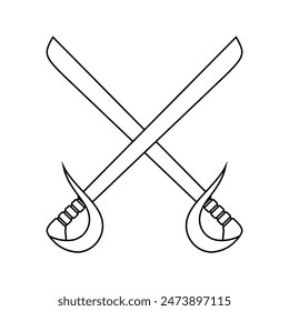 Schwert-Icon-Vektorgrafik. Säbel-Illustrationszeichen. Waffensymbol. Stahllogo.