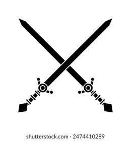 Schwert-Icon-Vektorgrafik. Säbel-Illustrationszeichen. Waffensymbol. Stahllogo.