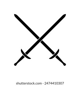 Sword icon vector. saber illustration sign. weapon symbol. steel logo.