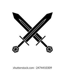 Sword icon vector. saber illustration sign. weapon symbol. steel logo.