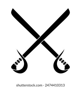 Sword icon vector. saber illustration sign. weapon symbol. steel logo.