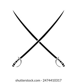 Sword icon vector. saber illustration sign. weapon symbol. steel logo.