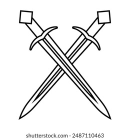 Sword icon vector. saber illustration sign. weapon symbol. steel logo.