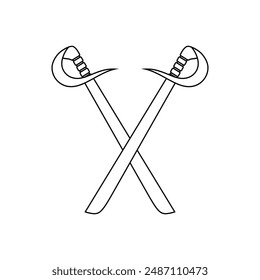 Schwert-Icon-Vektorgrafik. Säbel-Illustrationszeichen. Waffensymbol. Stahllogo.