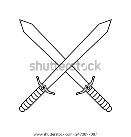 Sword icon vector. saber illustration sign. weapon symbol. steel logo.