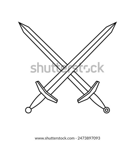 Sword icon vector. saber illustration sign. weapon symbol. steel logo.