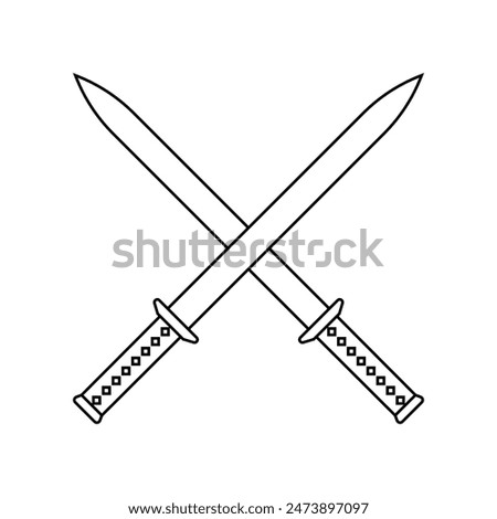 Sword icon vector. saber illustration sign. weapon symbol. steel logo.
