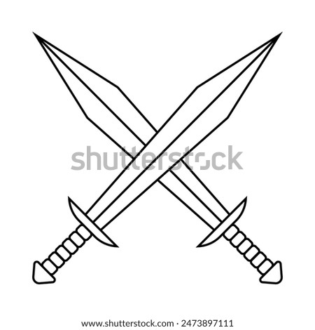 Sword icon vector. saber illustration sign. weapon symbol. steel logo.