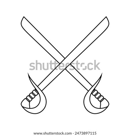 Sword icon vector. saber illustration sign. weapon symbol. steel logo.