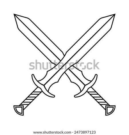 Sword icon vector. saber illustration sign. weapon symbol. steel logo.
