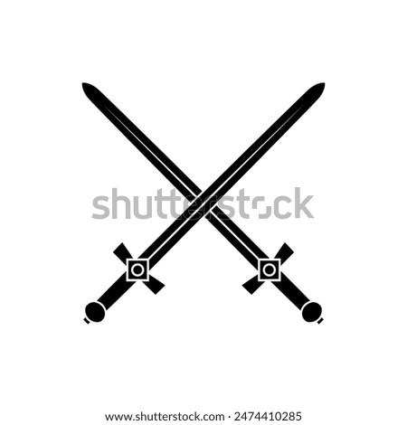 Sword icon vector. saber illustration sign. weapon symbol. steel logo.