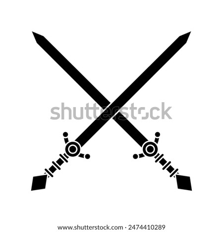 Sword icon vector. saber illustration sign. weapon symbol. steel logo.