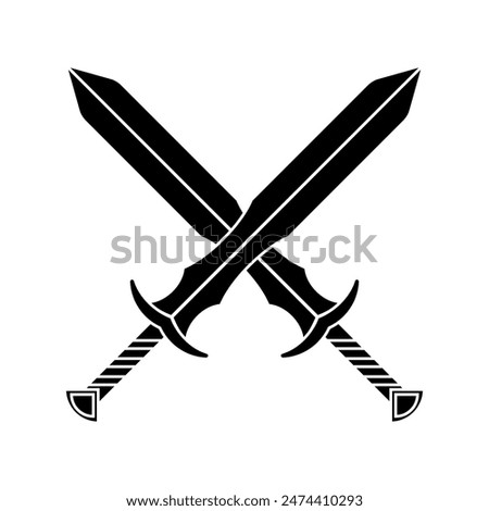 Sword icon vector. saber illustration sign. weapon symbol. steel logo.