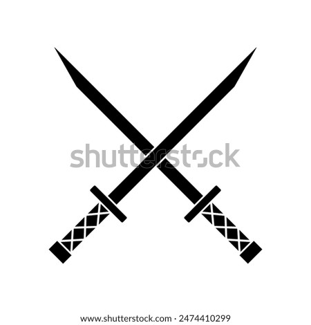 Sword icon vector. saber illustration sign. weapon symbol. steel logo.