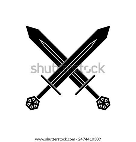 Sword icon vector. saber illustration sign. weapon symbol. steel logo.