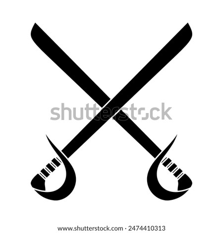 Sword icon vector. saber illustration sign. weapon symbol. steel logo.