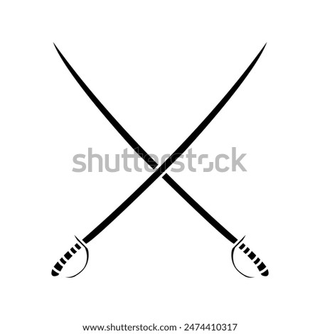 Sword icon vector. saber illustration sign. weapon symbol. steel logo.