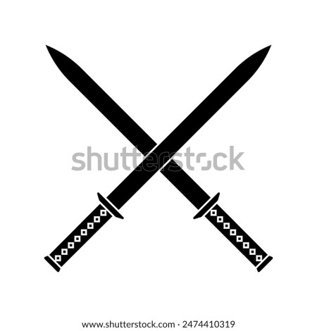 Sword icon vector. saber illustration sign. weapon symbol. steel logo.