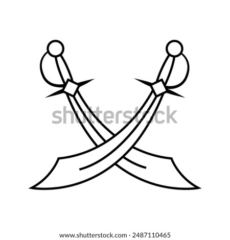 Sword icon vector. saber illustration sign. weapon symbol. steel logo.