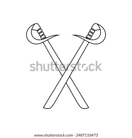 Sword icon vector. saber illustration sign. weapon symbol. steel logo.