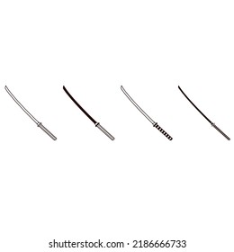 Conjunto de vectores de icono de espada. colección de signos de ilustración de sable. símbolo de arma. logotipo de acero.