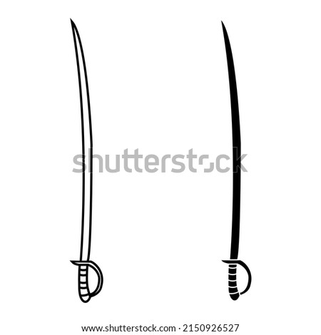 Sword icon vector set. saber illustration sign collection. weapon symbol. steel logo.
