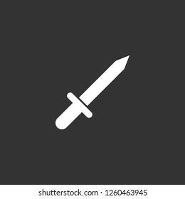 sword icon vector. sword sign on black background. sword icon for web and app