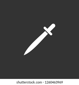 sword icon vector. sword sign on black background. sword icon for web and app