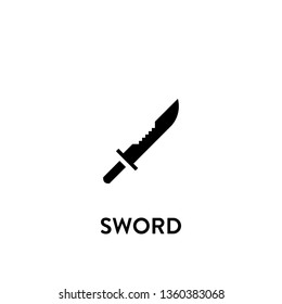 sword icon vector. sword sign on white background. sword icon for web and app