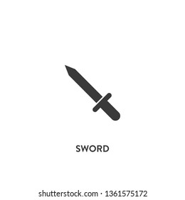 sword icon vector. sword sign on white background. sword icon for web and app