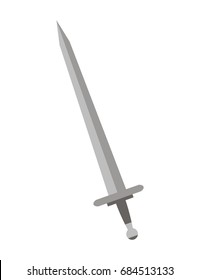 Sword icon vector. Sketch hand drawing. illustration