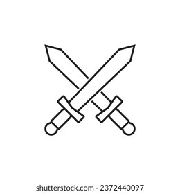 diseño del logotipo de la ilustración de la plantilla del vector de icono de espada