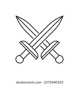 Schwertsymbol Vektorgrafik-Logo-Design