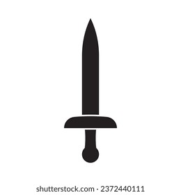 diseño del logotipo de la ilustración de la plantilla del vector de icono de espada