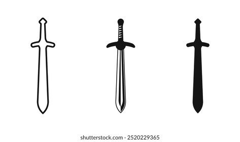 Sword icon. Weapon symbol. Vector Sword 