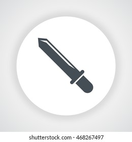 Sword iconcircle vector on  white background