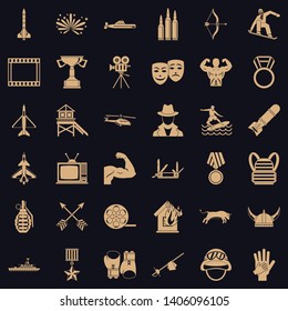 Sword icons set. Simple style of 36 sword vector icons for web for any design