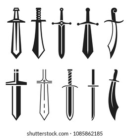 Sword Icons Set Vector Illustration Stock Vector (Royalty Free ...